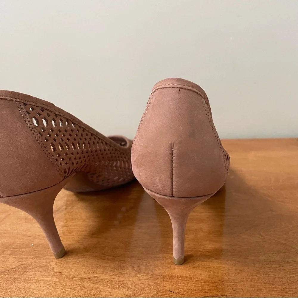 SCHUTZ Tan Brown Neutral Perforated Heels - Picture 6 of 9